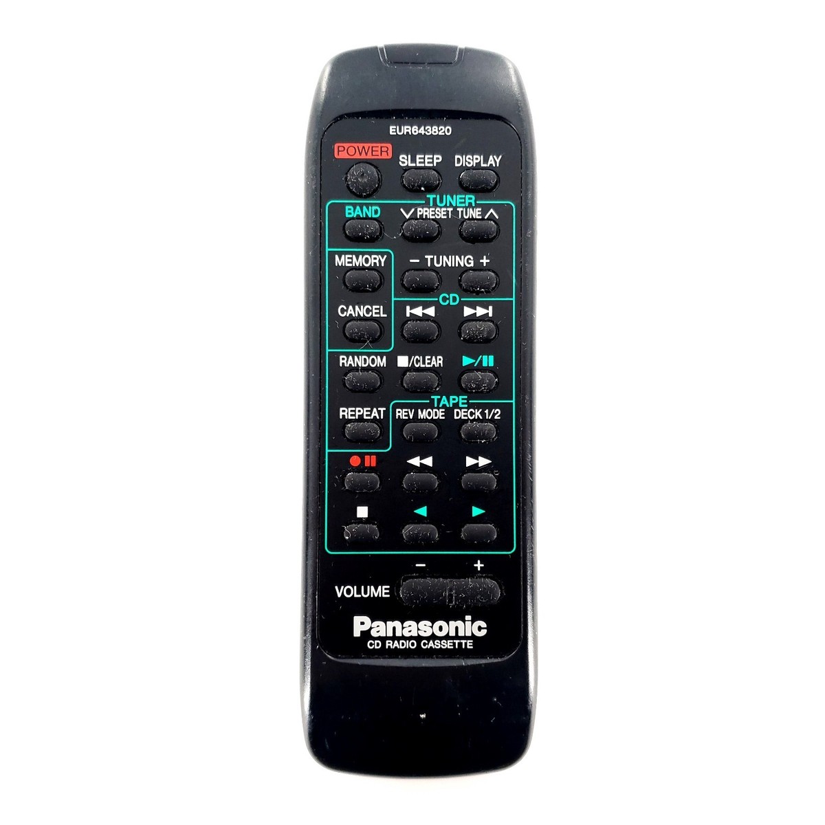 Original Panasonic EUR643820 CD Radio Cassette Remote Control OEM