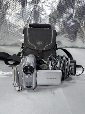 Vintage Sony Handycam Camcorder DCR-HC21 MiniDV 20x Zoom W/ AC Adapter Bag Japan