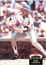 Vince Coleman 1992 Stadium Club #40 New York Mets