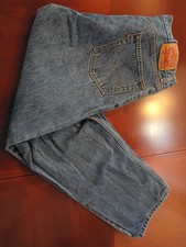 Levi's 550 Relaxed Fit Men's Jeans W36 L34 Blue Denim Straight Leg Medium Wash