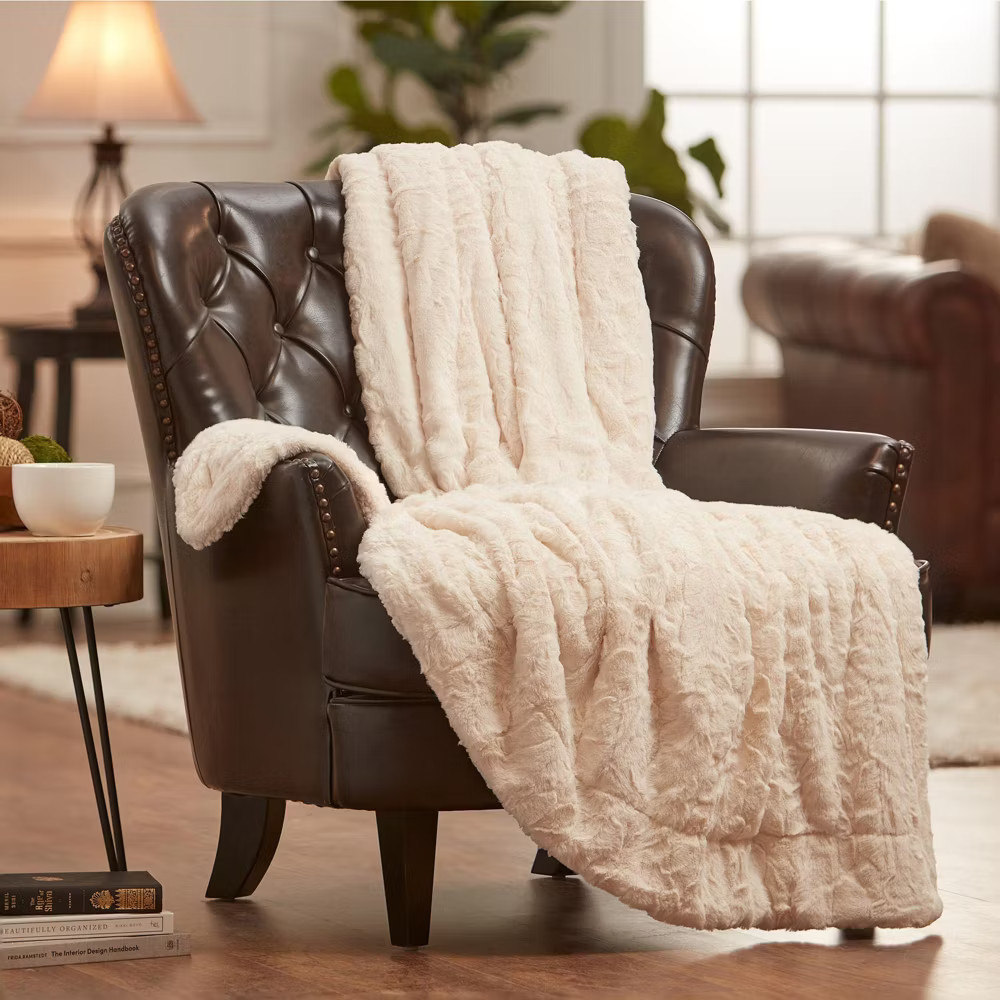 With Plush Faux Shearling Side -