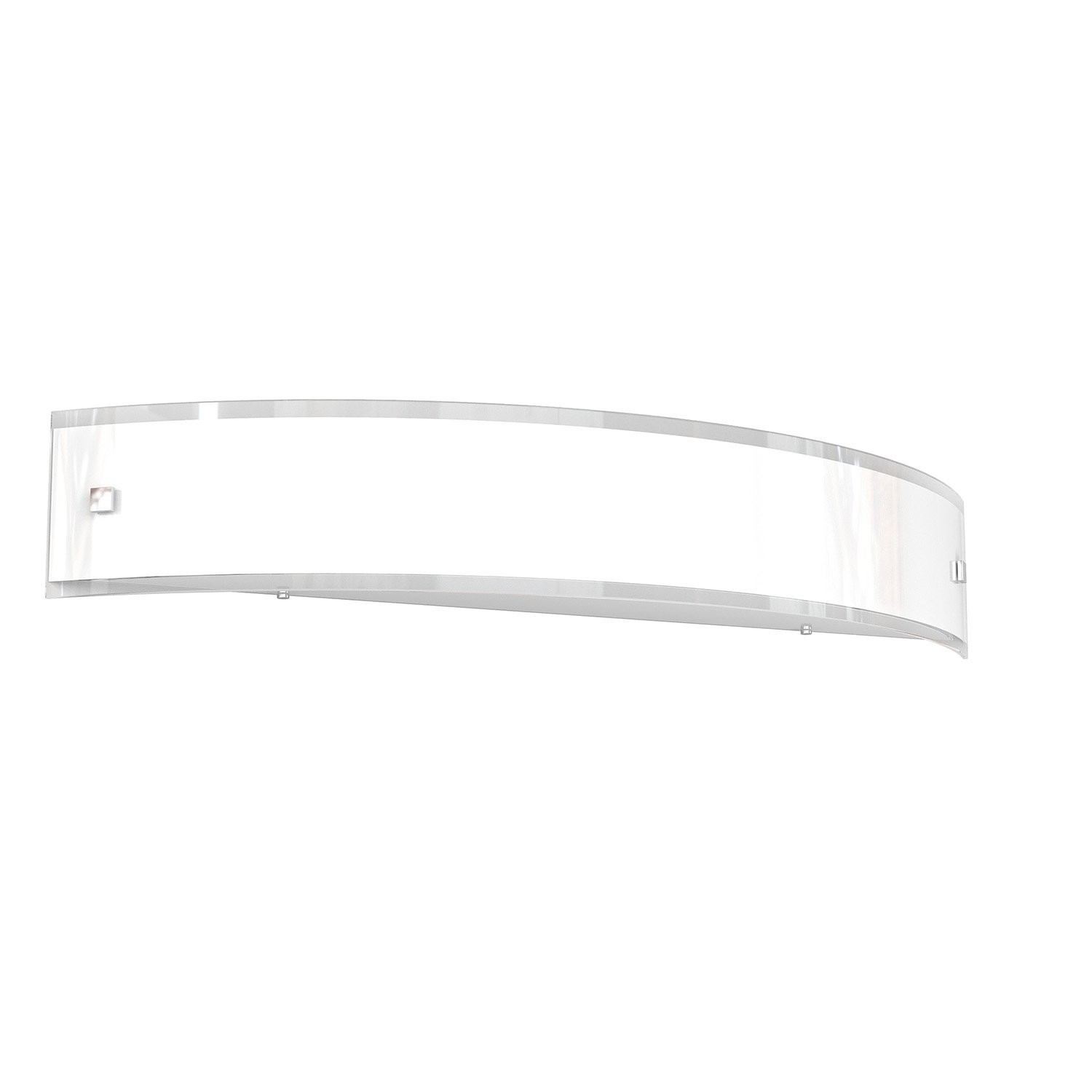 Applique Contemporanea Linear 70cm Metallo Vetro Bianco 3 Luci E27