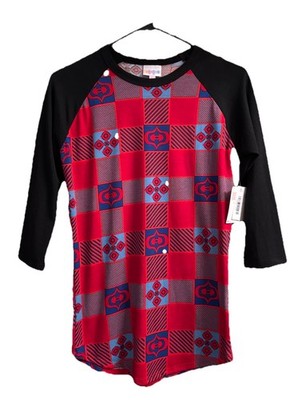 LuLaRoe Randy Women's 3/4 Sleeve Top T-Shirt Red XXSmall. New with Tags