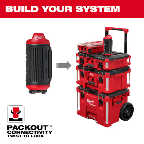Milwaukee 2955-20 M12 12V PACKOUT Bezprzewodowy głośnik Bluetooth Jobsite Speaker - Bare Tool - Zdjęcie 6 z 12