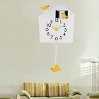 Creative Cartoon Swinging Wall Clock Nordic Artistic Clock Lovely Quartz