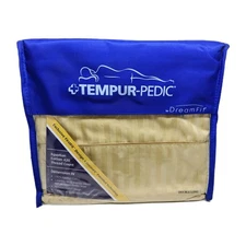 Tempur-Pedic Dream Fit Sheet Set Double Long New Gold 100% Egyptian Cotton 420 