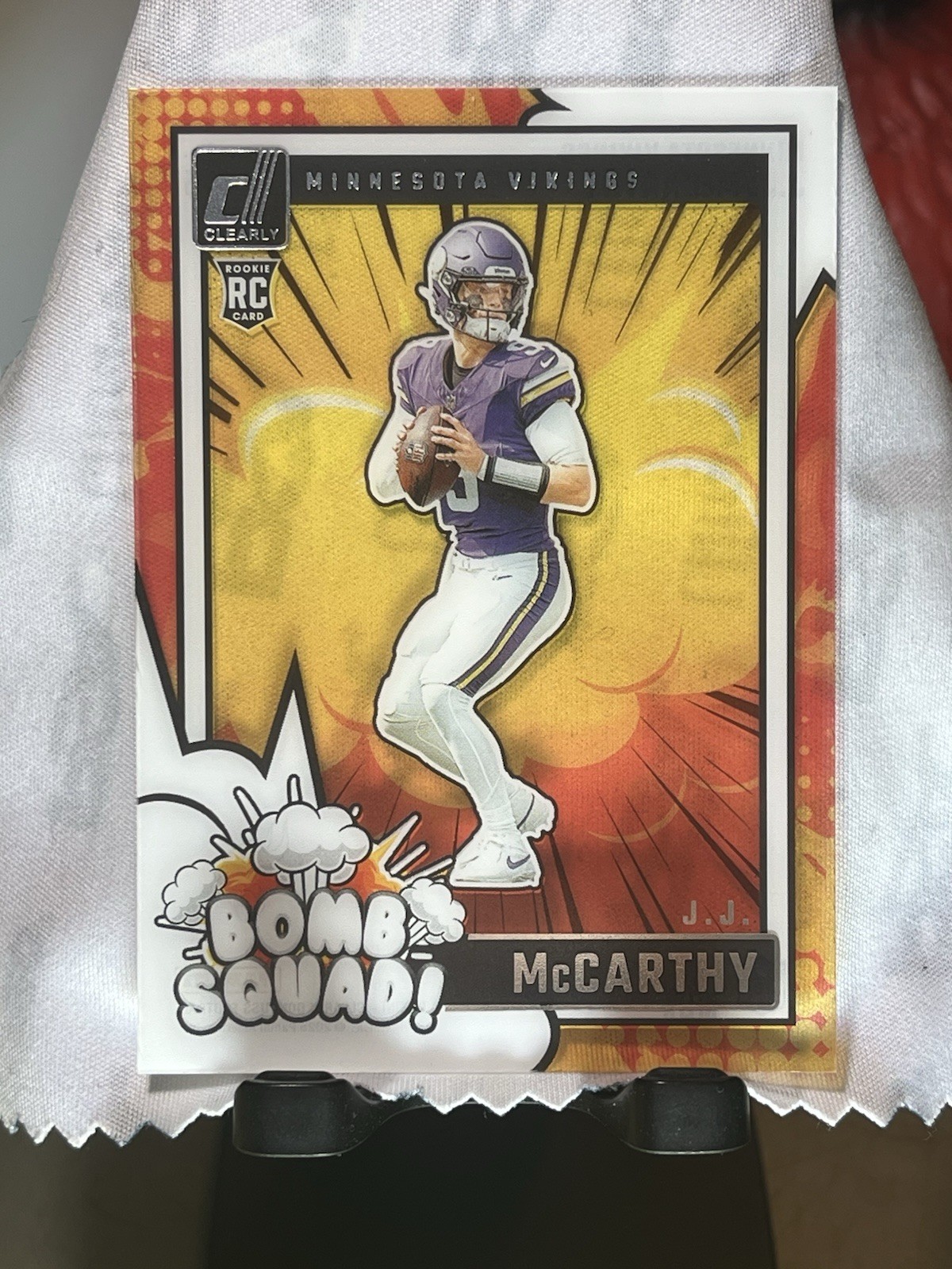 2024 Panini Clearly Donruss - Clearly Bomb Squad J.J. McCarthy #5 (RC)