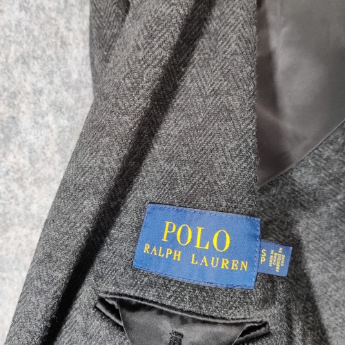 Polo Ralph Lauren Jacket Mens Size Small Grey Wool Cotton Tweed Unstructured - Picture 12 of 18