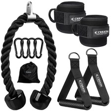 Tricep Rope Cable Machine Attachment, LAT Pulldown Attachment Tricep Pull Dow...