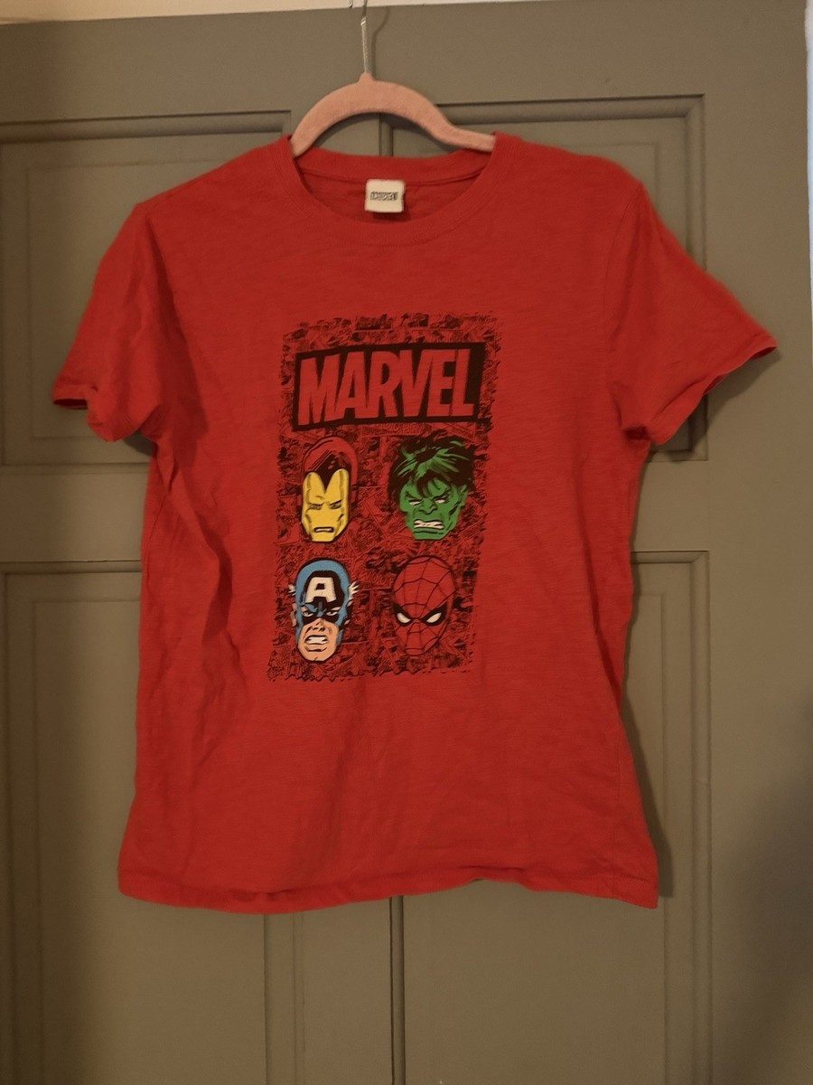 Boys Red Marvel Avengers T-Shirt Size 12-13 Years Official