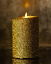 Seasonal LLC 3" x 5" Classic Motion Flameless Candle, Gold NEW