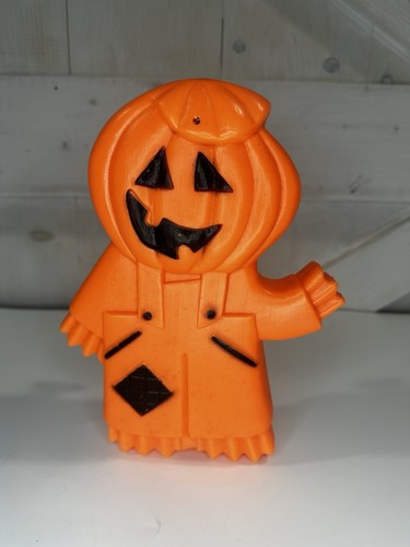 Vintage 1989 Noma Halloween Jack O Lantern Blow Mold, 2 Sided, No Light
