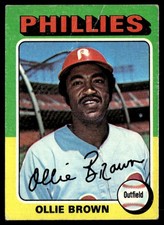 1975 Topps Ollie Brown Philadelphia Phillies #596
