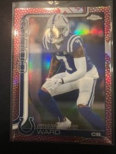 2025 Topps Chrome NFL Charvarius Ward Leather Football Refractor SP 
