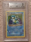 1999 Pokemon Base Set Shadowless Blastoise BGS 9 MINT Beckett 2/102 English WOTC