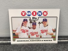 2008 Topps - Justin Morneau / Johan Santana / Joe Mauer Classic Combos #287 - NM