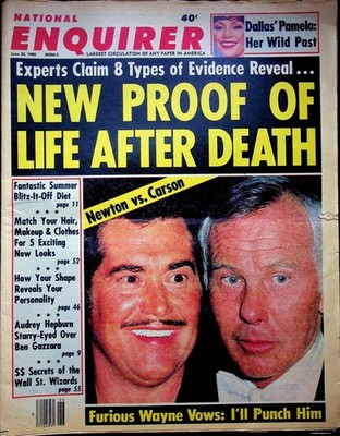 National Enquirer Issue No. June 24, 1980 Vintage Newton vs. Carson