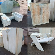 1930s Vintage Art Deco Dressing Room Table, Mirror & Stool, Wardrobe  Turquoise