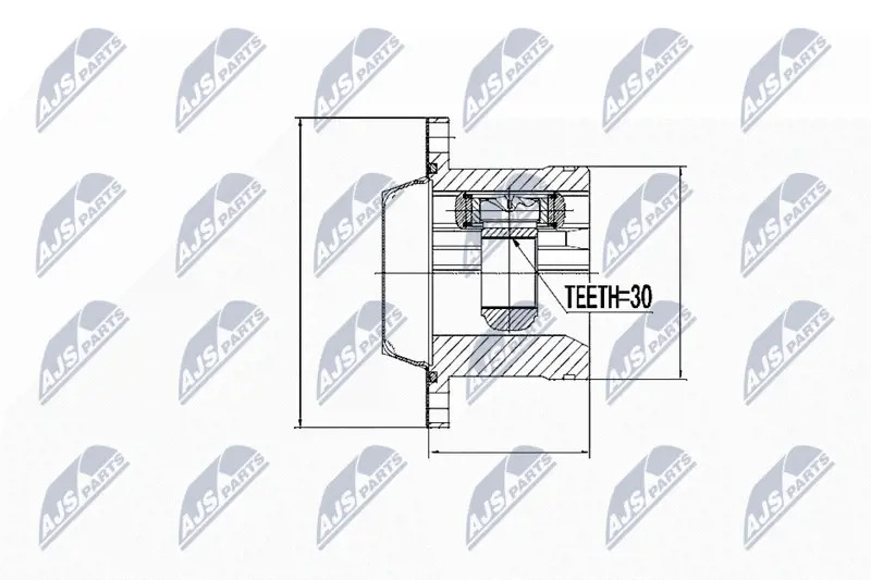 Giunto semiasse Assale anteriore Sx NPW-VW-011 NTY per VW SKODA AUDI SEAT - Immagine 2