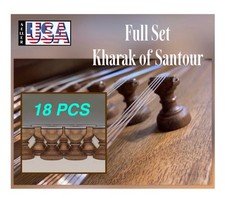 18 pcs, Full set Kharak Santoor, with Metal Bridge, Santor,santour,