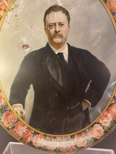 Theodore Teddy Roosevelt Political Lithograph Tray 1903 St. Paul Press Back! - Picture 10 of 13