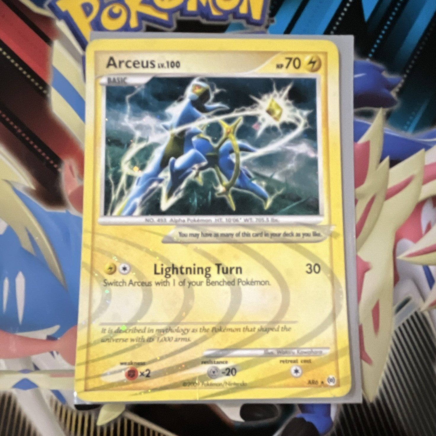 Pokémon TCG Arceus AR6 Holo Rare Arceus Set English Basic 70HP Card