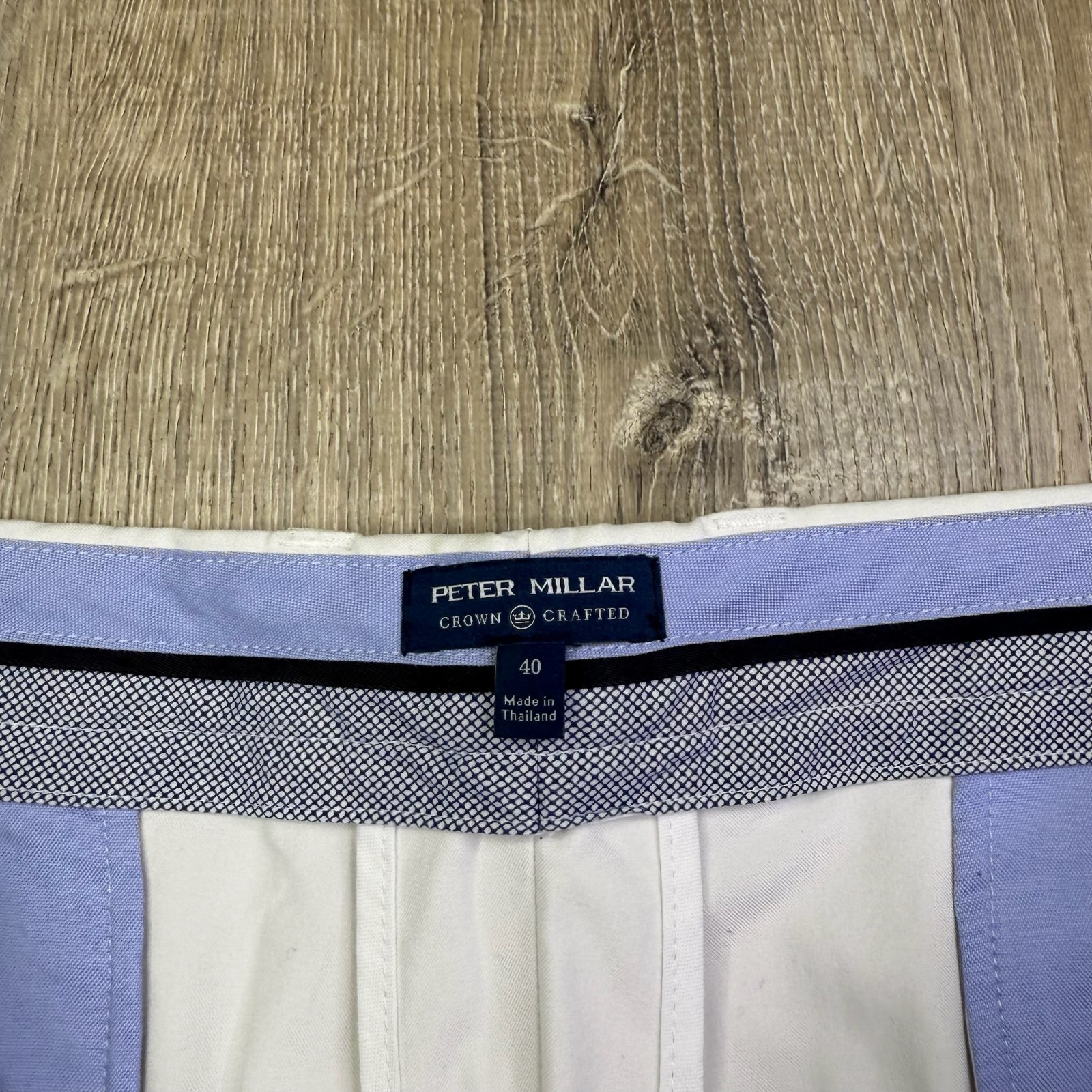 Peter Millar Mens 9" White Solid Flat Front Class… - image 7