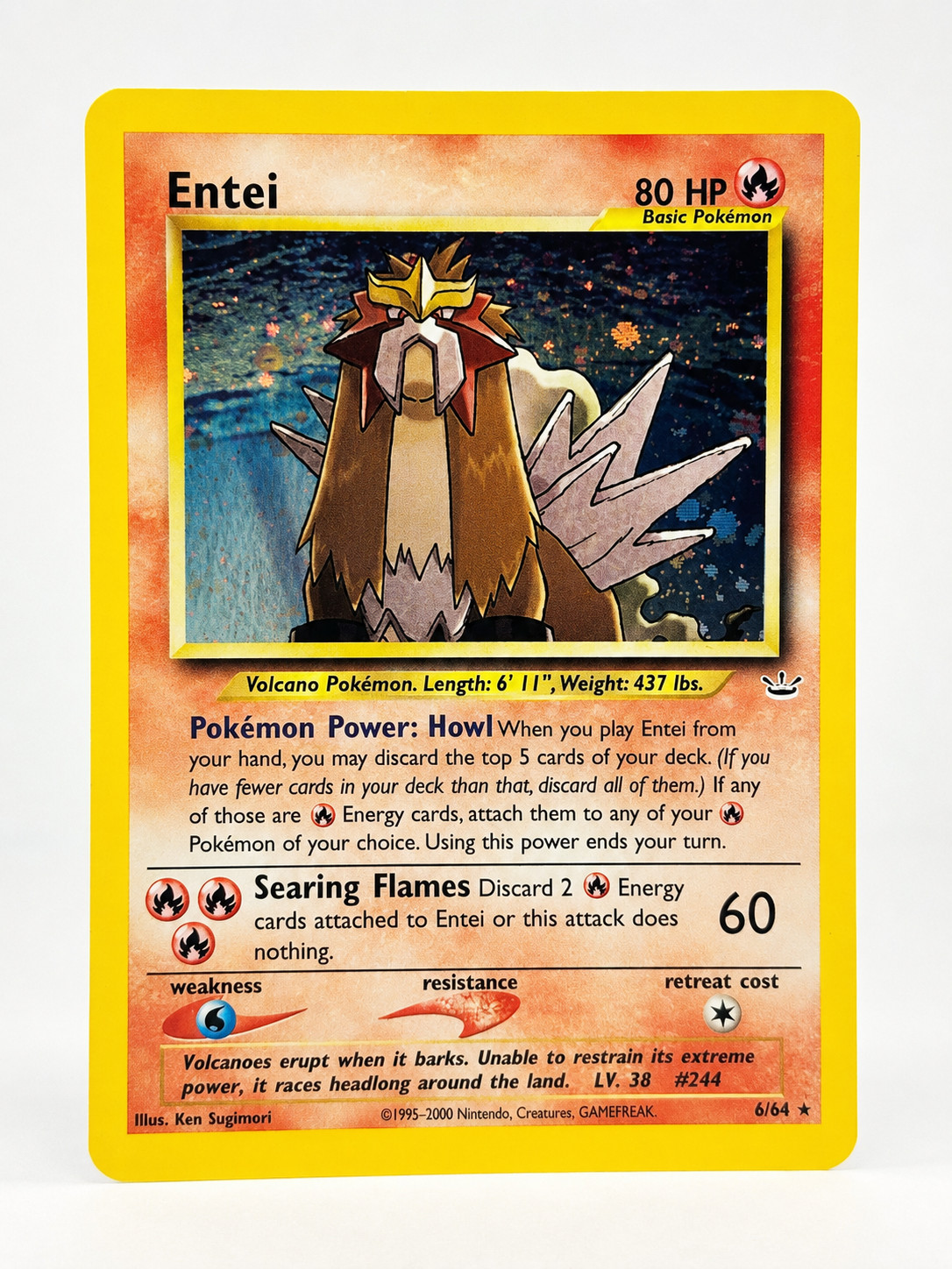 Pokémon TCG – Entei 6/64 Neo Revelation Holo LP