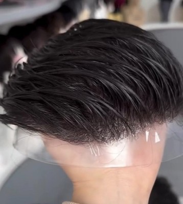 Toupet Herren | Haarsystem | Echthaar Maßgeschneidert | Sofort tragbar