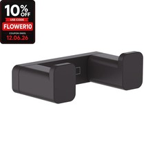 Hansgrohe AddStoris Bathroom Double Robe Towel Hook Matt Black Wall Mounted