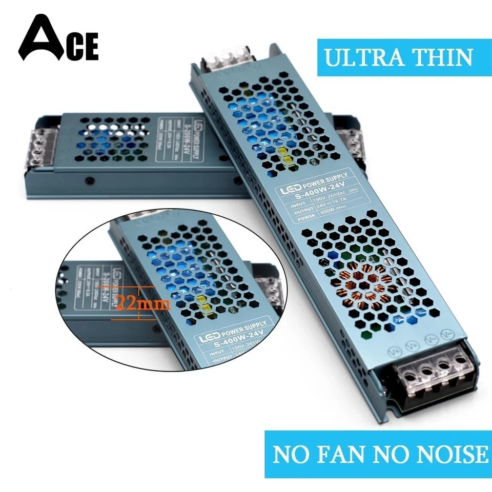 DC 12V 24V LED Power Supply Transformer 60W-400W AC190-240V Driver - Image 4 of 4