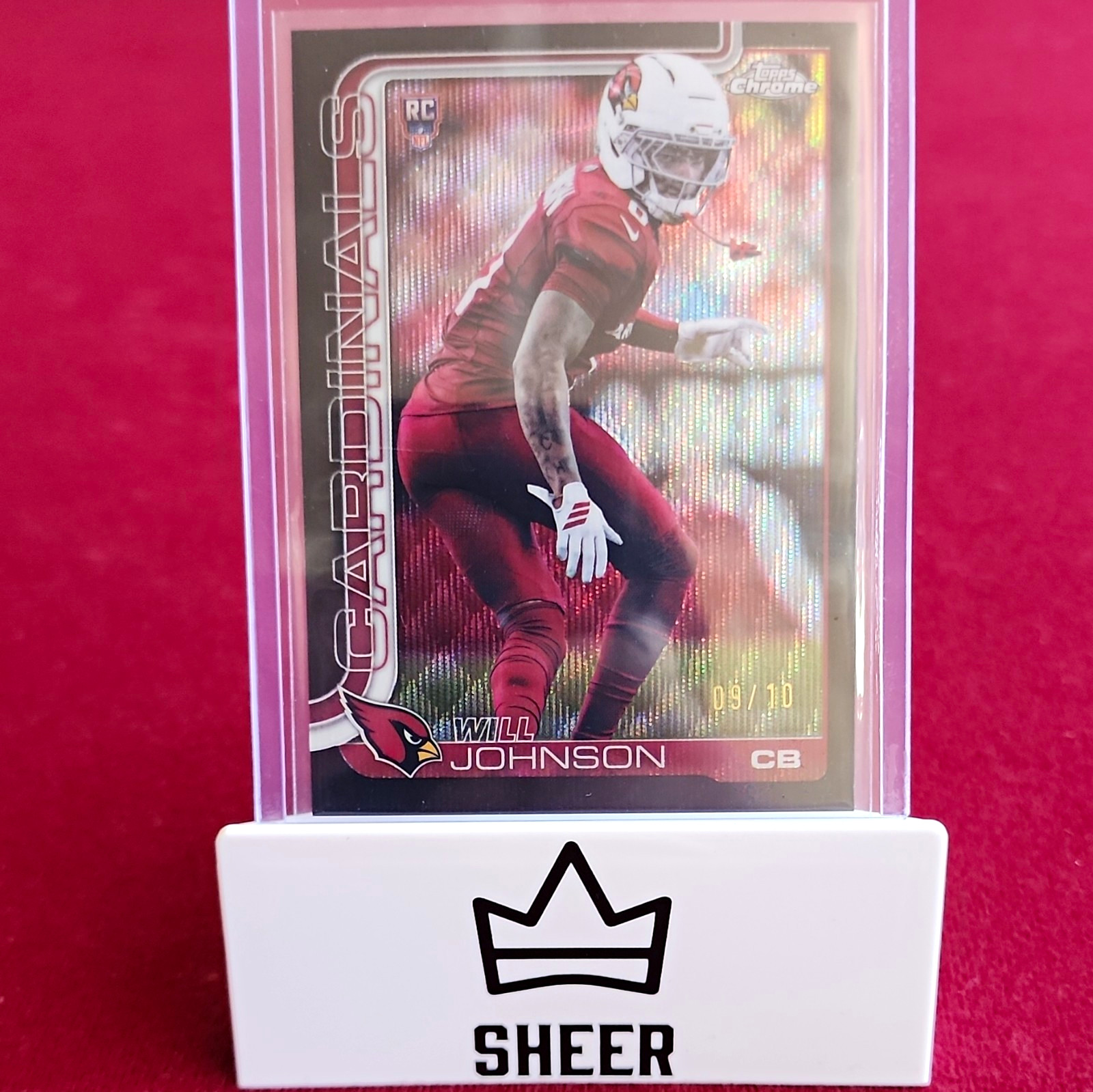 Topps Chrome 2024 Will Johnson RC Arizona Cardinals #349 Serial Numbered /10