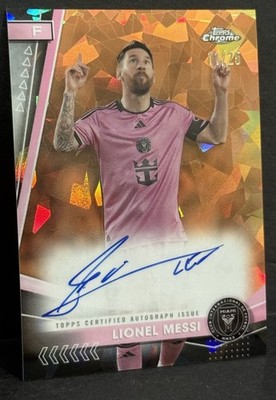 2024 Topps Chrome Sapphire MLS Inter Miami Lionel Messi On Card
