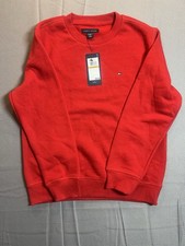 NWT Tommy Hilfiger Red Long Sleeve Crewneck Sweater Boys Size Small 8 