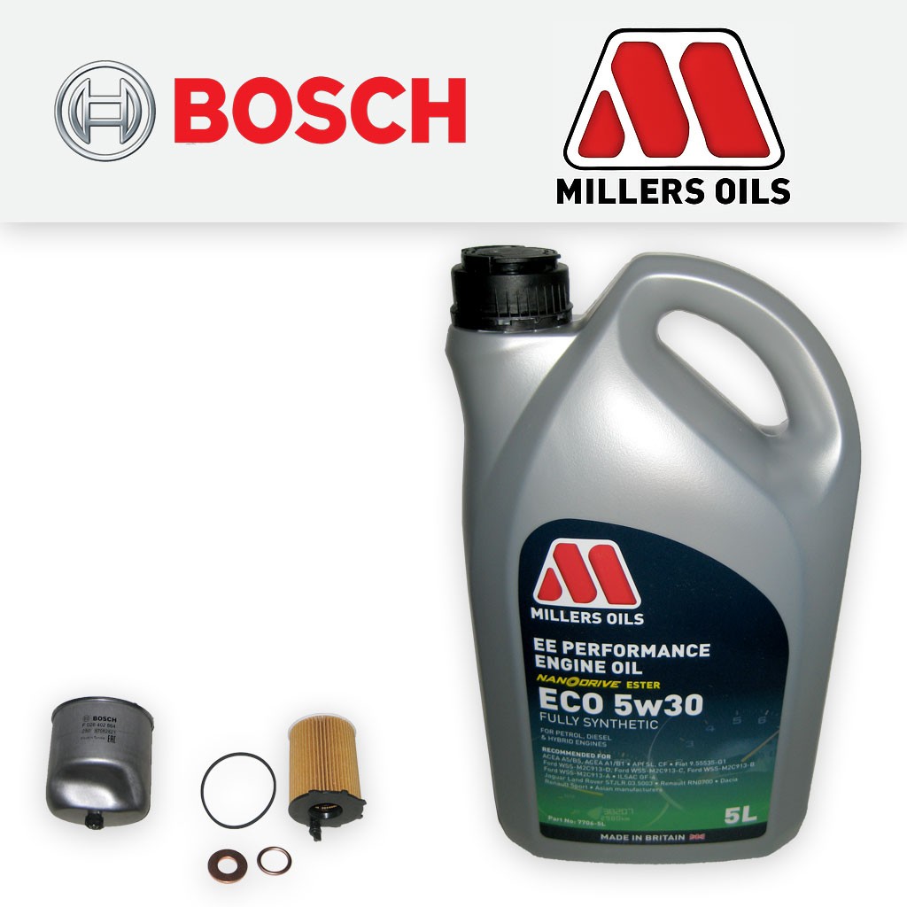 SERVICE KIT for FORD FIESTA MK7 1.5 TDCI OIL FUEL FILTERS +5w30 OIL (2012-2015)