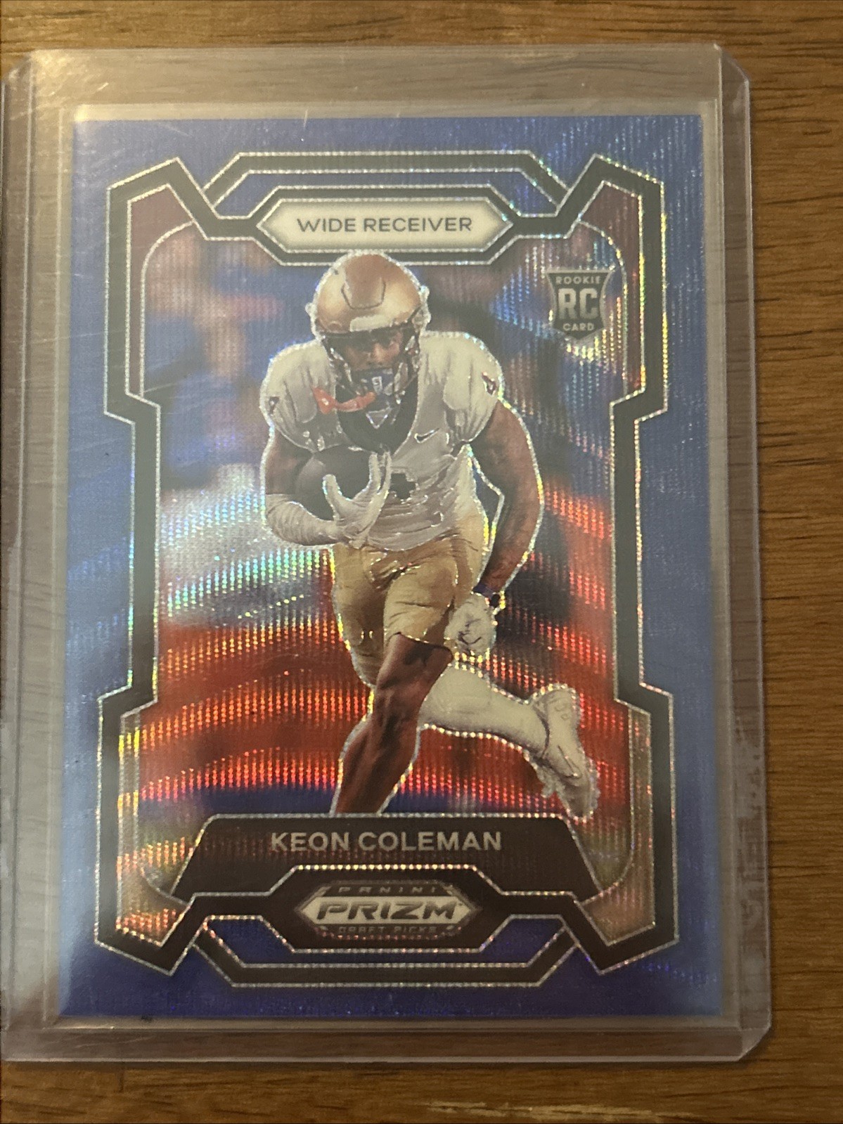 2024 Panini Prizm Draft Picks - Keon Coleman #120 Blue Wave Prizm /249 (RC)