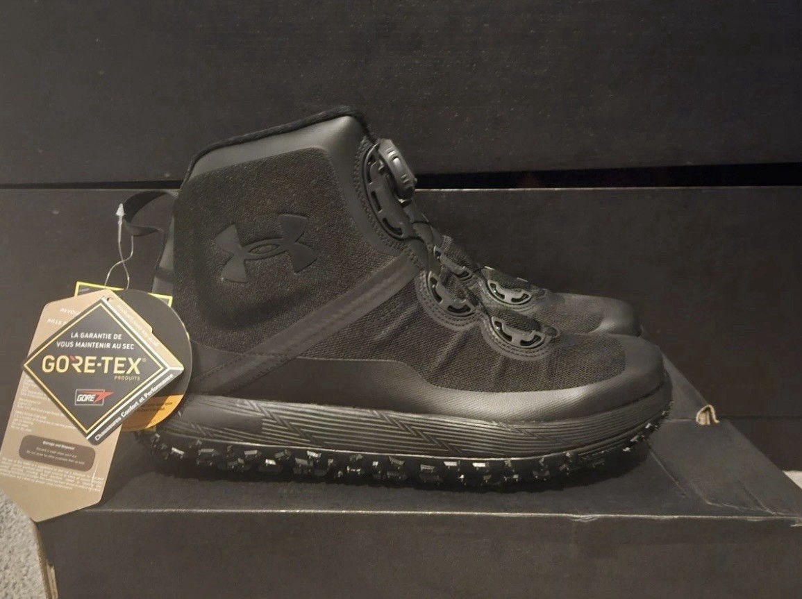 Men's Under Armour Fat Tire BOA Tactical Boots - Black, Rare Find image 3