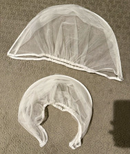 White Short Net Tulle Wedding Veil Headpiece Set, 2 Pieces, Net Fabric