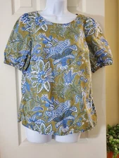 *TALBOTS*Tie Back Top•Lively Floral Print•Sz.Small•100%Cotton•Pre-Loved•Ex-Cond!