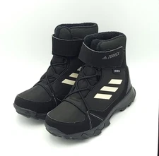 Size 1 Adidas Kids Terrex Snow CF R.RDY K Black And White Boots