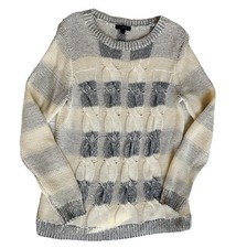 J Crew Sweater Cable Knit Cozy Cotton Women  s Sz S Preppy Classic Style