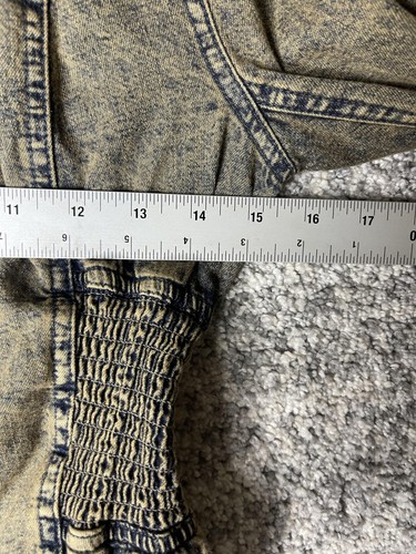 We The Free Jacket Womens Extra Small Blue Denim Fitted Distressed Zip Up XS - Picture 3 of 6