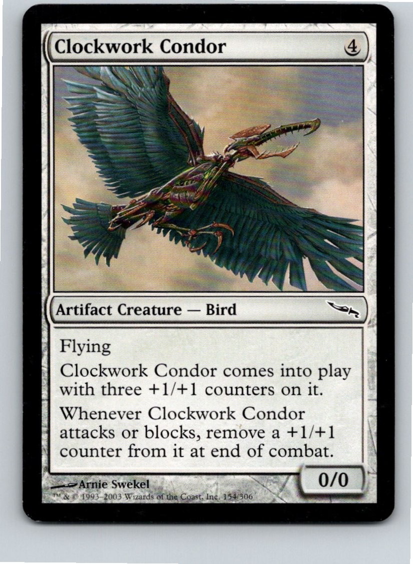 Magic the Gathering Clockwork Condor Mirrodin MTG Free Shipping!