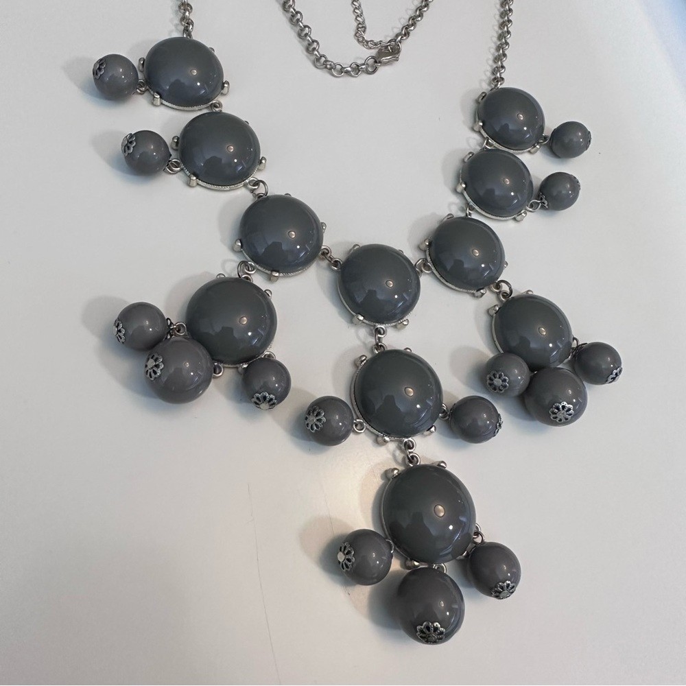 Gray statement necklace - image 3