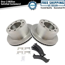 Rear Metallic Brake Pad & Rotor Kit for Chevy GMC 3500 Truck Van