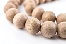 Round Rosewood Beads 12mm Brown Wood Large Hole 15  