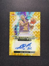 2025-26 Topps Finest Karl Malone 37/50 Electrifying Auto Gold Geometric REF IG39