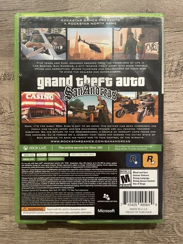 Grand Theft Auto: San Andreas [Platinum Hits] CIB (Microsoft Xbox 360, 2015) - Afbeelding 9 van 10