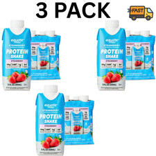 Equate Protein Shake Strawberry 12 Ct 11 fl oz High Performance Ready to Drink