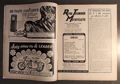 Revue Technique Touristique Motocycliste N°108 - Janvier 1956